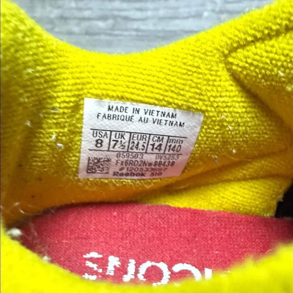 Reebok Toddler Sneakers in Black and Yellow
